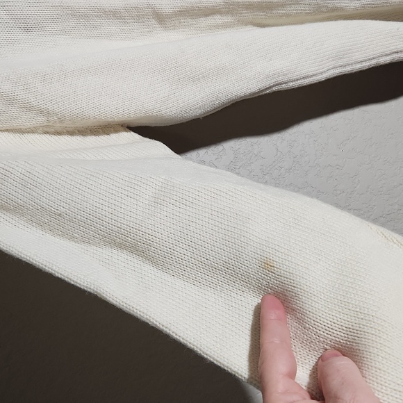 Lise J Sweater Womens Size M wool Angora Blend Abstract Print has spot - Picture 6 of 8